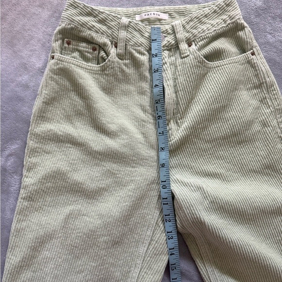 PacSun Light Green Corduroy Pants 90s boyfriend style - Picture 6 of 9